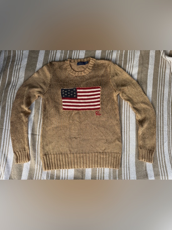Polo Ralph Lauren Tops - Gold Ralph Lauren USA sweater size medium